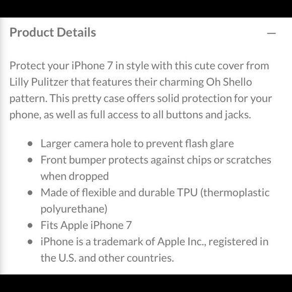 New in Box Lilly Pulitzer IPhone 7 Case - Picture 2 of 2